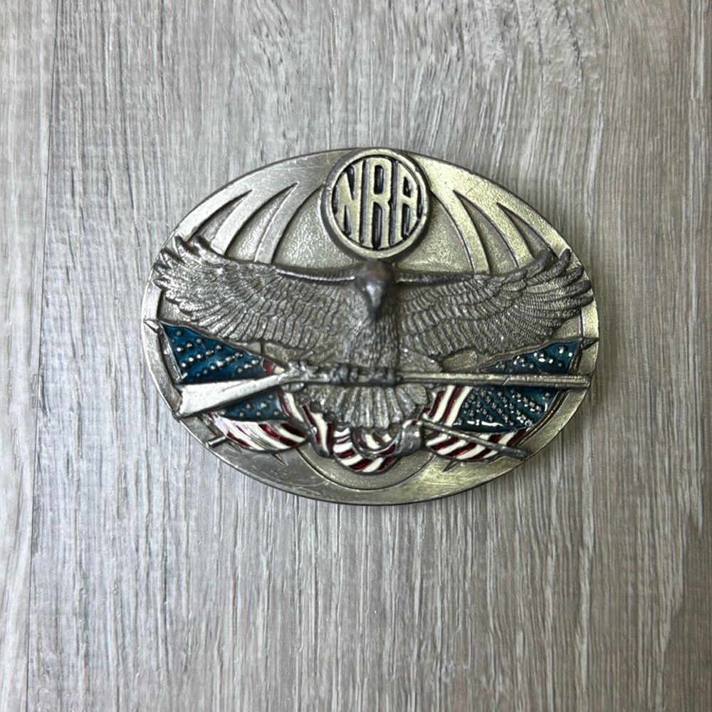 Bergamot NRA 1995 brass belt buckle